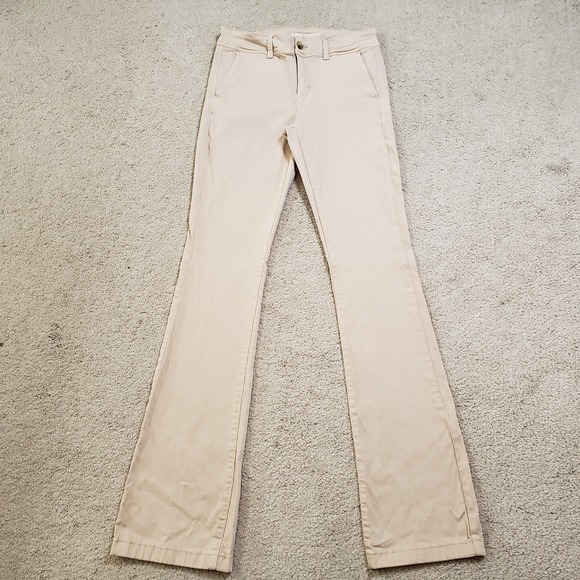 American Eagle Outfitters Pants - American Eagle Pants Womens 8 X-LONG Tan Beige Chino Trouser Kick Boot Stretch